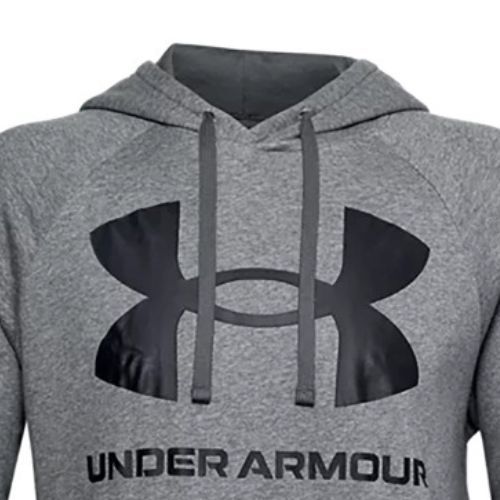 Мъжки суитшърт за тренировки Under Armour Rival Fleece Big Logo HD тъмно сив 1357093-012