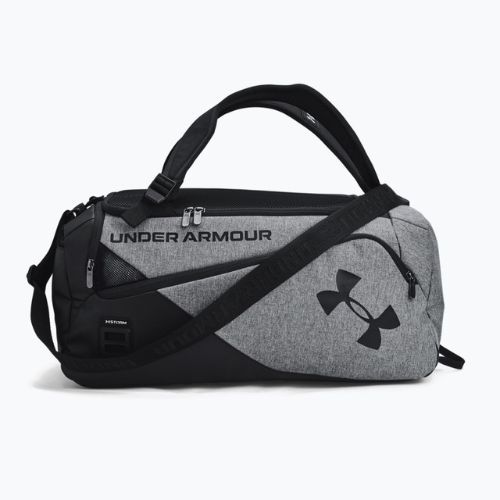 Чанта за тренировки Under Armour Contain Duo Duffle S черно-сива 1361225-012