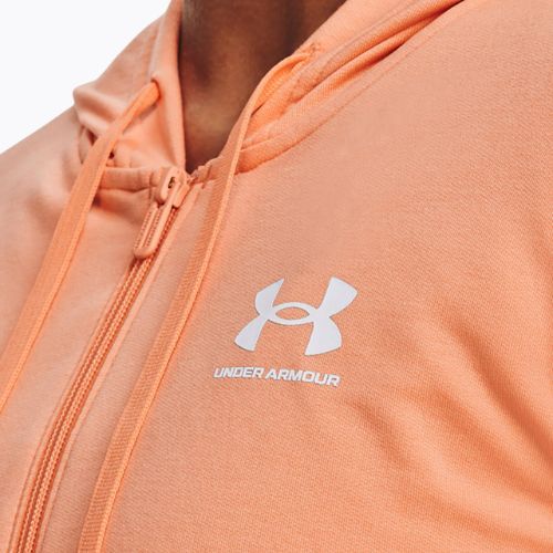 Under Armour дамски суитшърт за тренировки Rival Terry FZ Hoodie orange 1369853-868