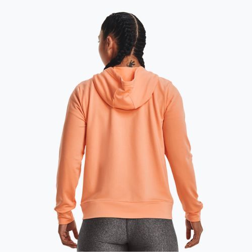 Under Armour дамски суитшърт за тренировки Rival Terry FZ Hoodie orange 1369853-868