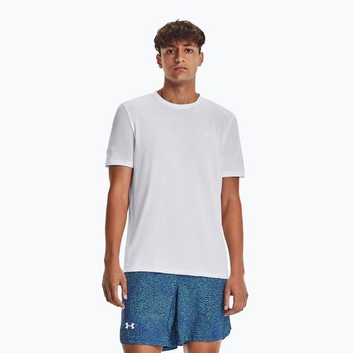 Мъжка тениска за бягане Under Armour Seamless Stride бяла 1375692
