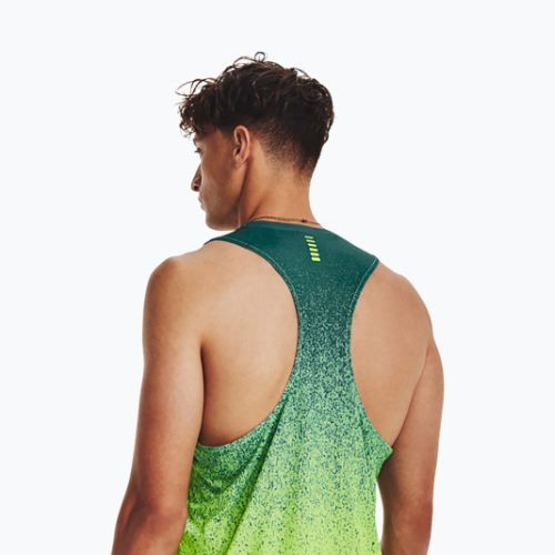 Мъжки потник за бягане Under Armour Rush Cicada Singlet зелен 1377314