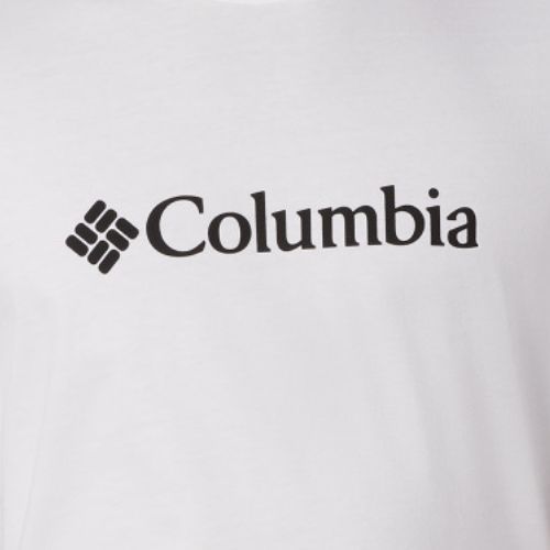 Мъжка тениска за трекинг Columbia CSC Basic Logo бяла 1680053100