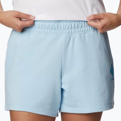 Дамски къси панталони за трекинг Columbia Logo III French Terry, сини 2032881490