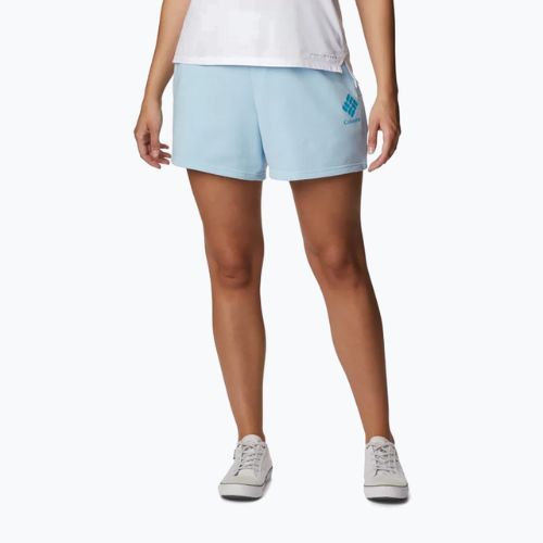 Дамски къси панталони за трекинг Columbia Logo III French Terry, сини 2032881490