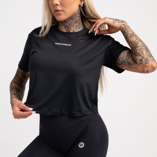 Дамска тренировъчна тениска Gym Glamour Sport Black 424