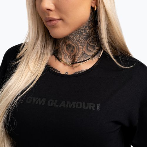 Дамска тренировъчна тениска Gym Glamour V Black 421