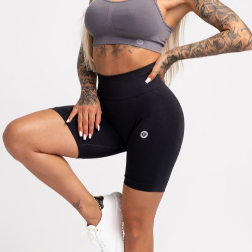 Дамски шорти за тренировка Gym Glamour Flexible Anthracite 435