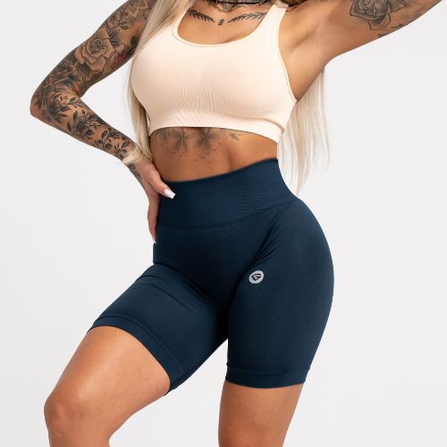 Дамски шорти за тренировка Gym Glamour Flexible Dark Sea 437