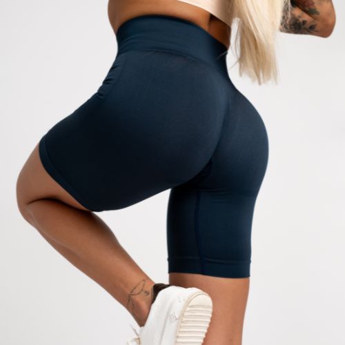 Дамски шорти за тренировка Gym Glamour Flexible Dark Sea 437