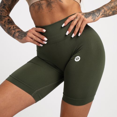 Дамски шорти за тренировка Gym Glamour Flexible Khaki 436