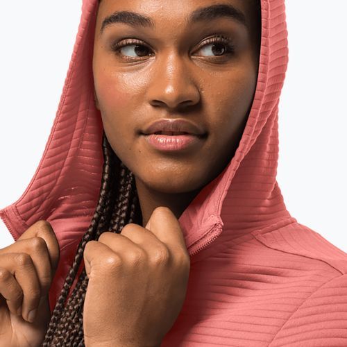 Дамско яке за трекинг Jack Wolfskin Modesto С качулка и избледняла роза