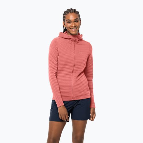 Дамско яке за трекинг Jack Wolfskin Modesto С качулка и избледняла роза