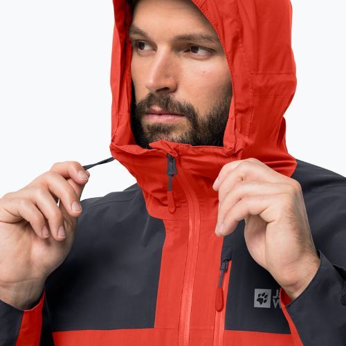 Мъжко дъждобранно яке Go Hike на Jack Wolfskin, червено 1114051