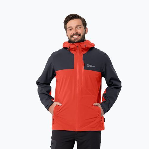 Мъжко дъждобранно яке Go Hike на Jack Wolfskin, червено 1114051