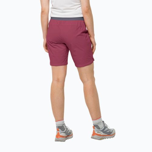 Jack Wolfskin Hilltop Trail дамски къси панталони за трекинг червено 1505462