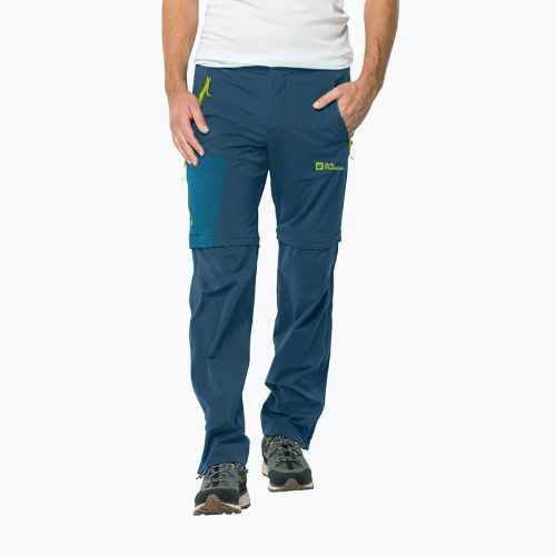 Мъжки софтшел панталониJack Wolfskin Glastal Zip Away navy blue 1508301