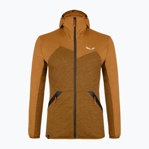 Salewa мъжки поларен суитшърт Puez Melange PL FZ Hoody brown 00-0000027386