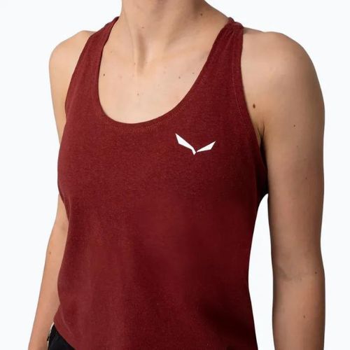 Salewa дамска тениска за катерене Lavaredo Hemp Crop Tank червена 00-0000028369