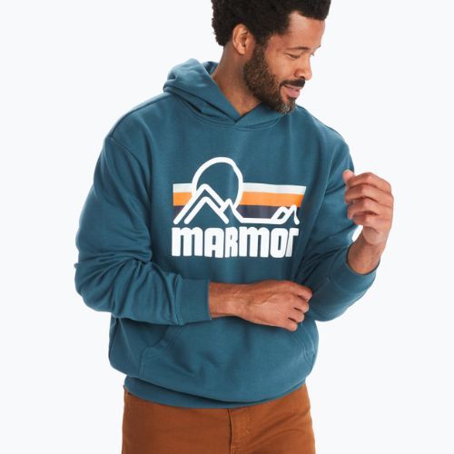 Мъжки суитшърт Marmot Coastal Hoody светлосин за трекинг M1425821541