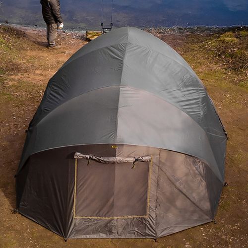Палатка за 3 човека Prologic Fulcrum Session Bivvy & Overwrap сива PLS041