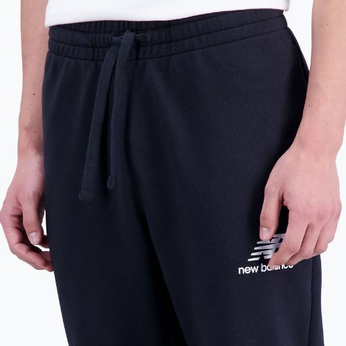 New Balance Essentials Stacked Logo French мъжки панталони за тренировка черен NBMP31539BK