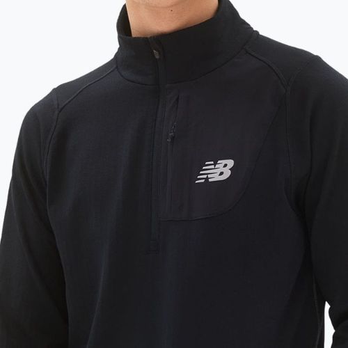 Мъжка тренировъчна тениска New Balance Top NB Heat Grid Half Zip black NBMT23252BK