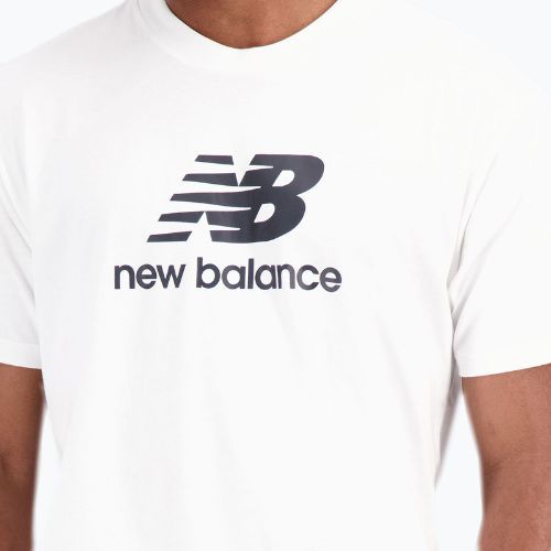 New Balance Essentials Stacked Logo Co мъжка тениска за тренировки бяла NBMT31541WT