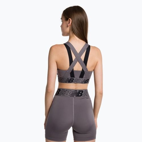 New Balance Relentless Crop сив фитнес сутиен NBWB31175ZNC