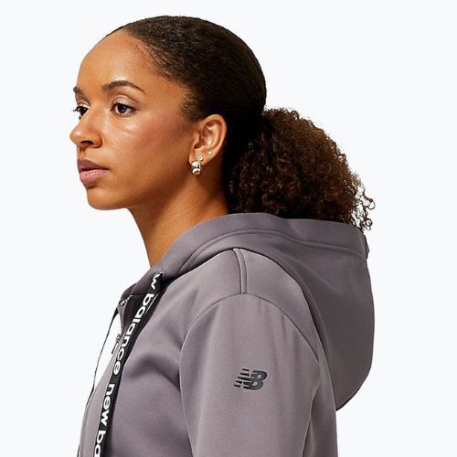 Дамски суитшърт за тренировки New Balance Relentless Performance Fleece Full Zip сив WJ13174