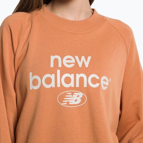 Дамски суитшърт за тренировки New Balance Essentials Reimagined Archive French Terry Crewneck brown NBWT31508