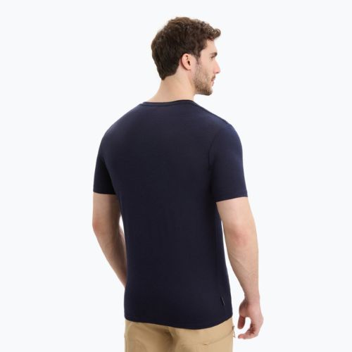 Мъжка термална тениска Icebreaker Tech Lite II 7 Mountain Tops тъмно синьо IB0A56VE4011