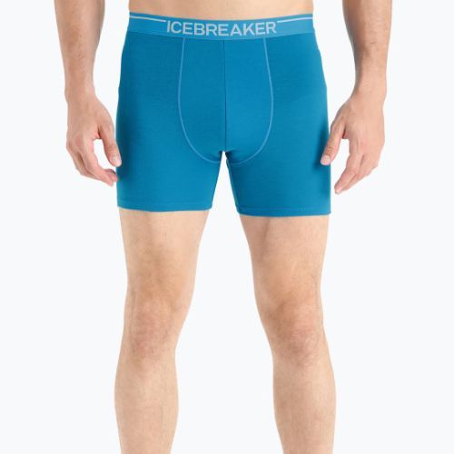 Мъжки термални боксерки Icebreaker Anatomica Geo Blue 103029