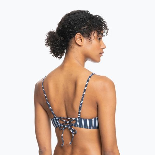 Горна част на бански костюм ROXY Into The Sun Athletic Triangle 2021 mood indigo novela stripe vert