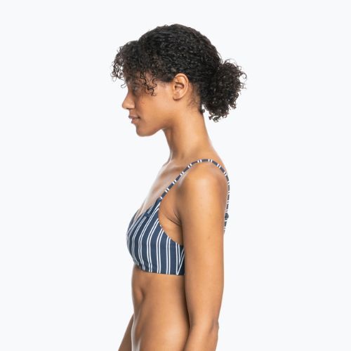 Горна част на бански костюм ROXY Into The Sun Athletic Triangle 2021 mood indigo novela stripe vert