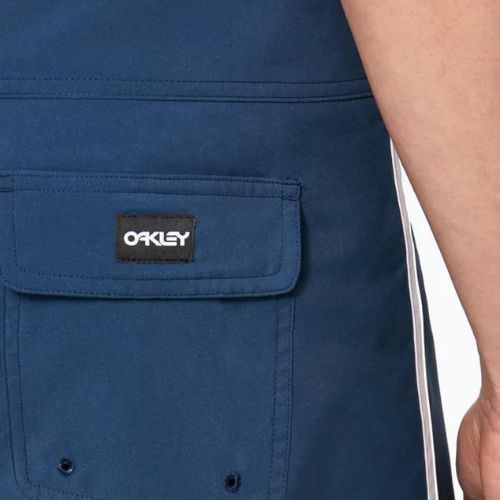 Мъжки къси панталони за плуване Oakley Solid Crest 19", тъмносини FOA4018116A1
