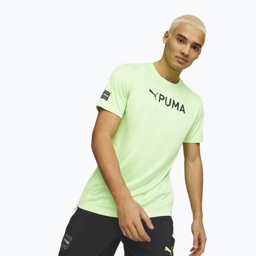 Мъжка тренировъчна тениска PUMA Fit Logo Cf Graphic green 523098 34