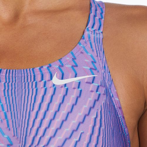 Nike Hydrastrong Multi Print Fastback дамски бански от една част лилав NESSD011-660