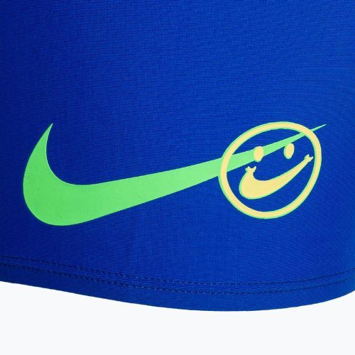 Детски боксерки за плуване Nike Multi Logo Square Leg, сини NESSD042-494