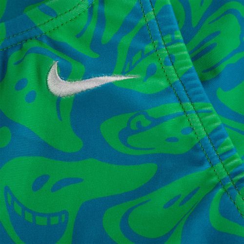 Детски бански от една част Nike Hydrastrong Multi Print Fastback зелен NESSD045-380