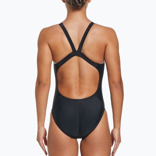 Детски бански от една част Nike Logo Tape Fastback черен NESSD190-001