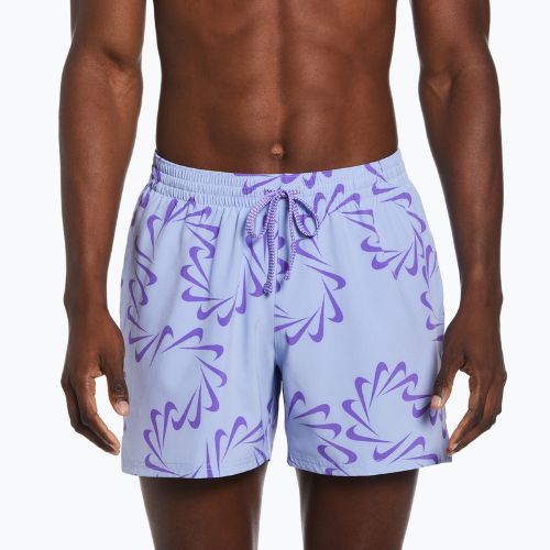 Мъжки къси панталони Nike Swoosh Line 5" Volley лилави NESSD509-451