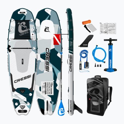 SUP дъска Cressi Tiger Shark Multitask iSUP 10'2" grey NA041025