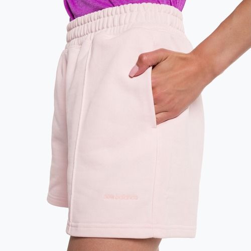Дамски шорти за тренировка New Balance Athletics Nature State French Terry розови WS23552WAN