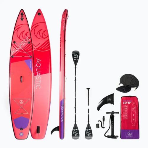 AQUASTIC Touring SUP дъска 12'6" червена AQS-SUP004