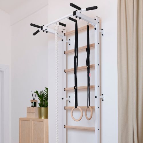 Стълба за гимнастика BenchK, бяла BK-721W+A204