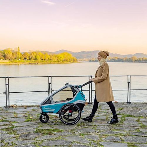 Qeridoo Kidgoo 1 Спортно ремарке за едноколесни велосипеди синьо Q8S-20-P