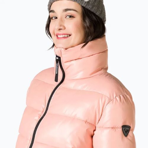 Дамско пухено яке Rossignol Shiny Bomber pastel pink