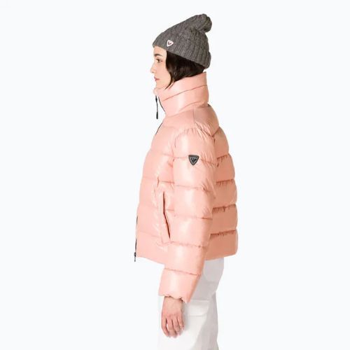 Дамско пухено яке Rossignol Shiny Bomber pastel pink