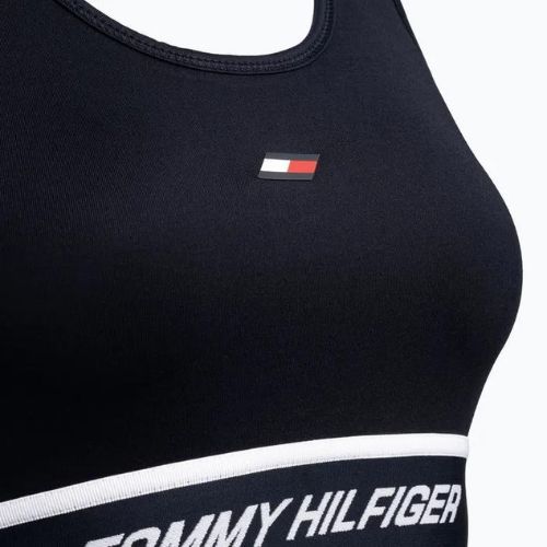 Tommy Hilfiger Mid Int Tape Racer Back син фитнес сутиен